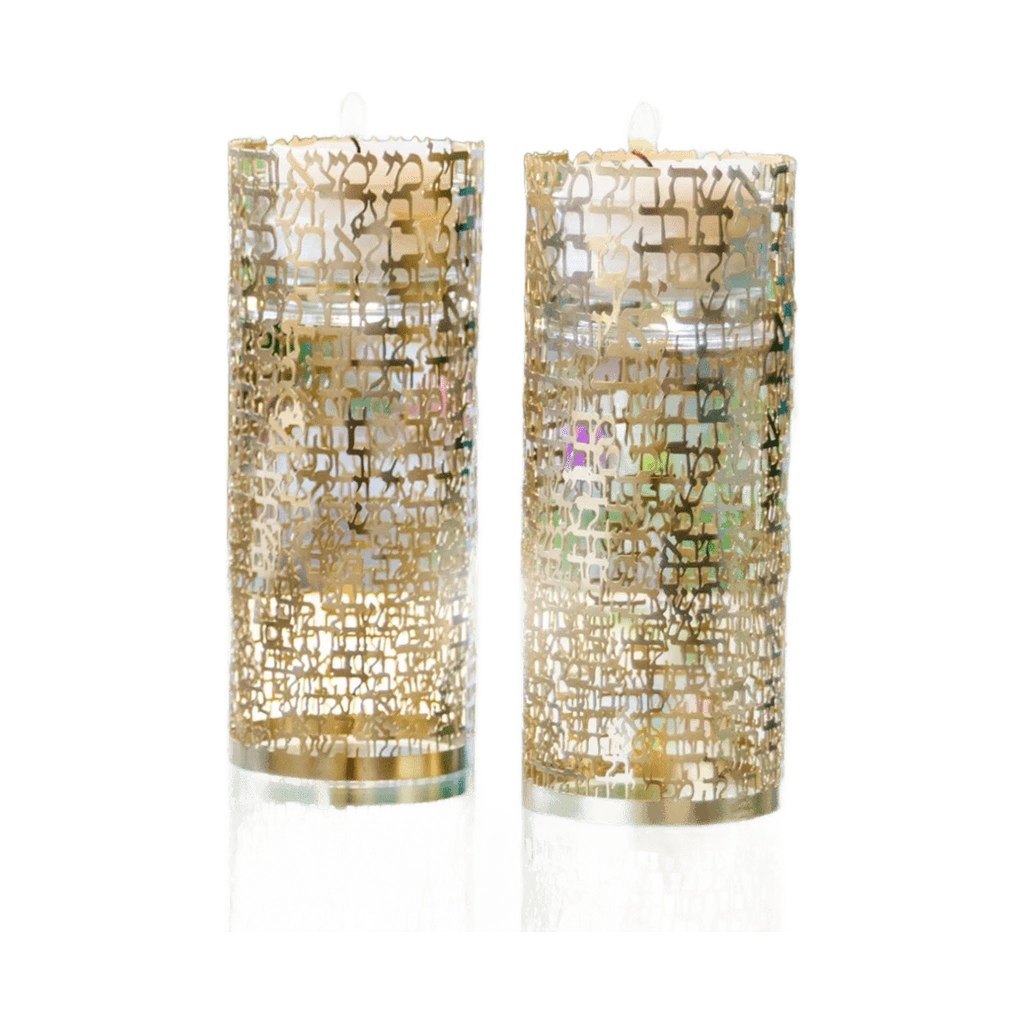 Woman of Valor Shabbat Candlesticks