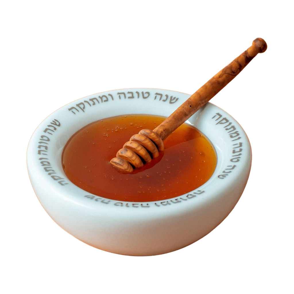 Porcelain & Platinum Honey Dish