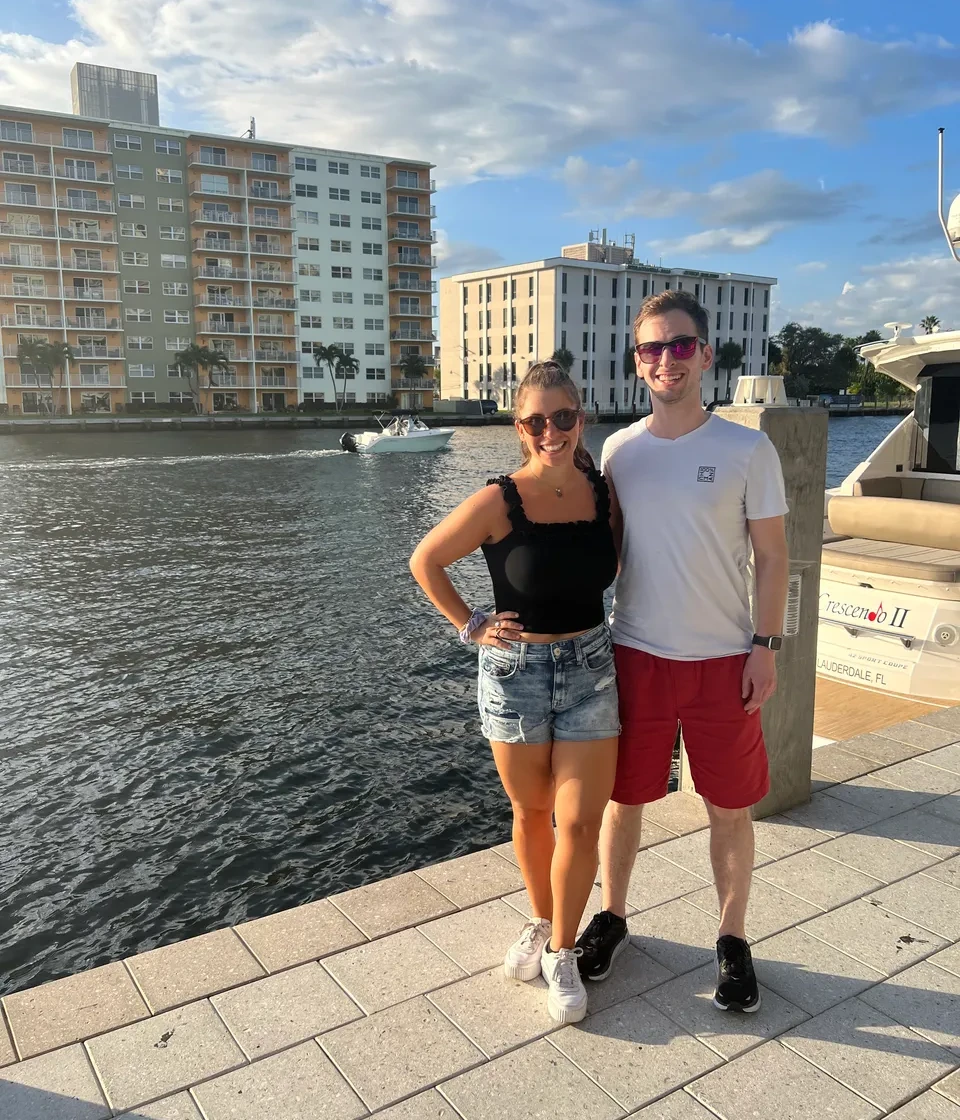 Leah and Justin on their first trip together in Fort Lauderdale, Florida.